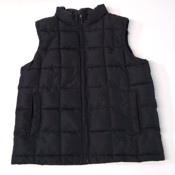 Crazy 8 Teen Puffer Vest Chest 34" Length 20" No Tags Available - Black - Picture 1 of 4